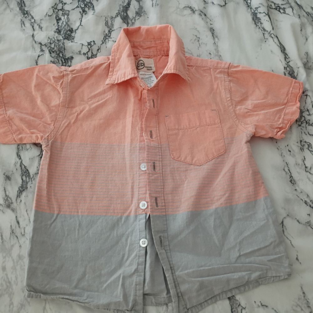 Stylish Peach and Gray Kids Shirt